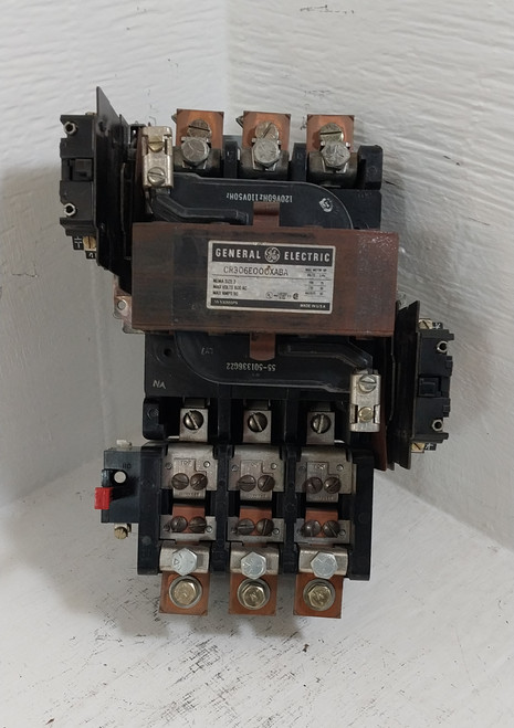 GE CR306E000XABA Size 3 Motor Starter 90A 600V 120V Coil 50HP Sz3 90 Amp CR306E0 (DW1018-43)