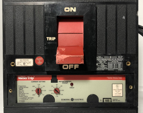 GE THK4VF46 1200A Circuit Breaker w/ 600 Amp Trip & Shunt & Aux General Electric (EM3117-1)