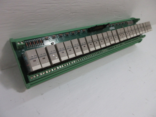 Asco 5650844 Rev 0 Relay Board PLC 24x Omron 24V-dc Relays (TK4394-4)