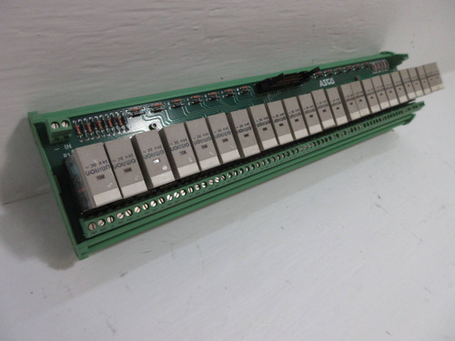 Asco 5650844 Rev 0 Relay Board PLC 24x Omron 24V-dc Relays (TK4394-4)