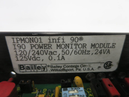 Bailey IPMON01 infi-90 I90 Power Monitor Module Assy 6641239C1 ABB Symphony PLC (DW1152-2)