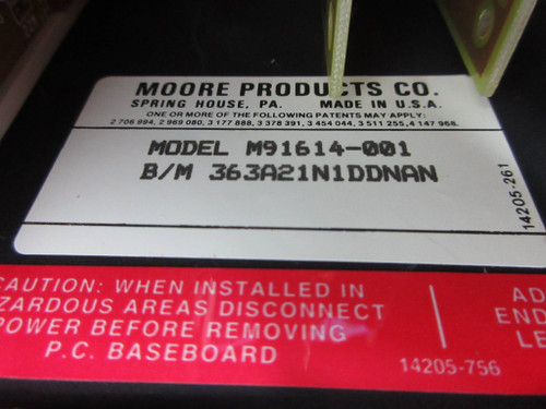 Moore 363A21N1DDNAN Multipoint Digital Recorder M91614-001 16084-1-5 16085-21-1 (TK4466-1)