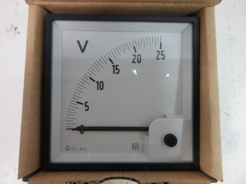 New IME RQ96M Panel Meter 0-25V Volt Meter NIB (TK4478-1)