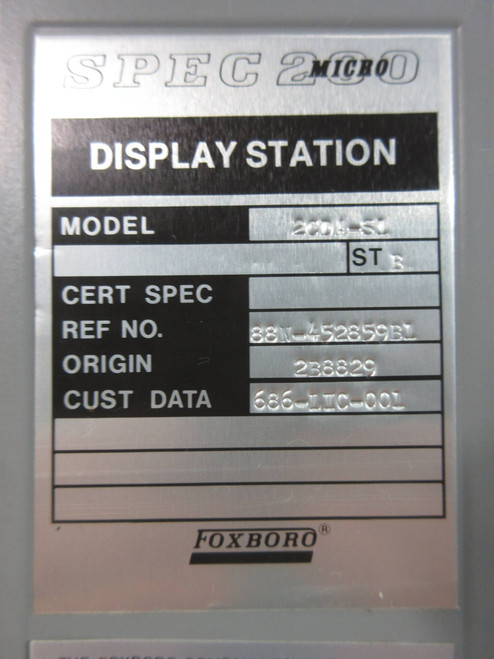 Foxboro 2CDA-S1 SPEC 200 Micro Display Station Controller L0117AG Control Board (TK4504-2)