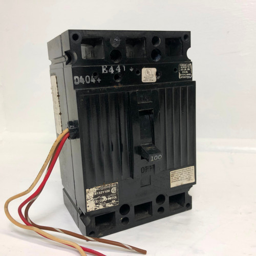GE TEB132Y100 100A Molded Case Switch w/ Aux 240 VAC 3 Pole 100 Amp bad label (EM3432-2) GE TEB132Y100 100A Molded Case Switch w/ Aux 240 VAC 3 Pole 100 Amp bad label (EM3432-2)