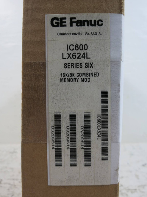 New GE Fanuc Series 6 IC600-LX624L Combined Memory Module PLC IC600LX624L NIB (TK4894-1)
