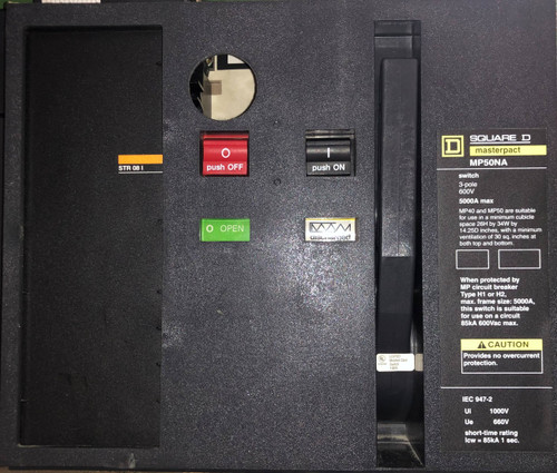 Square D MP50NA 5000A Masterpact Bolt-On Molded Case Switch in Cradle 5000 Amp (EM3471-1)