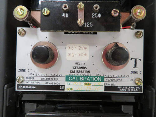 General Electric 12SAM16A12A Static Timing Relay GE SAM 48/125/250 V DC (NP2307-6)
