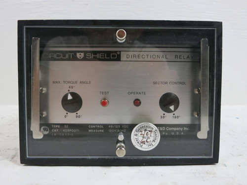 ABB 425P0071 Circuit Shield Type 32 Directional Relay Asea Brown Boveri (TK4999-1)