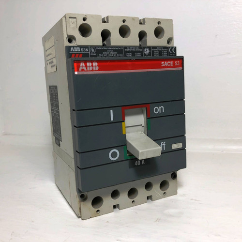 ABB Type S3N SACE S3 40A 2 Pole Circuit Breaker 25kA @ 480 VAC 2P 40 Amp (EM3557-2)