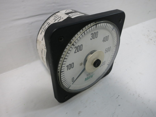 Asco 491942-028 BLS-077 0/600 AC Volts Meter 261 VAC (TK5080-3) Asco 491942-028 BLS-077 0/600 AC Volts Meter 261 VAC (TK5080-3)