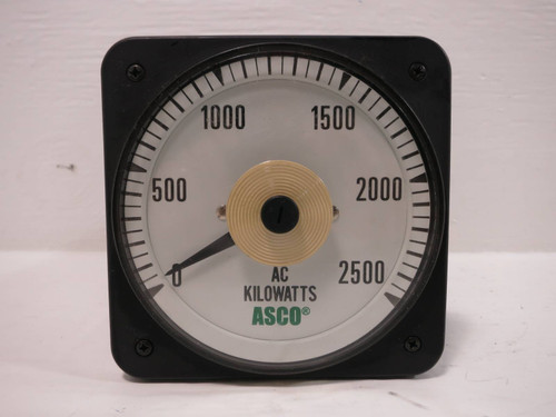 Asco 491942-041-D-W BLS-77 0/2500 AC Kilowatts Meter (TK5077-2)