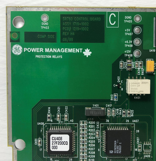 GE Multilin 1219-1002 SR760 Control Board Protection Relay Rev. H4 1719-1002 (EM3606-1)