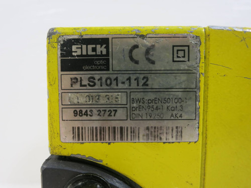 SICK Optic AG PLS101-112 Proximity Laser Safety Scanner Light Sensor PLS101112 (TK5204-2)