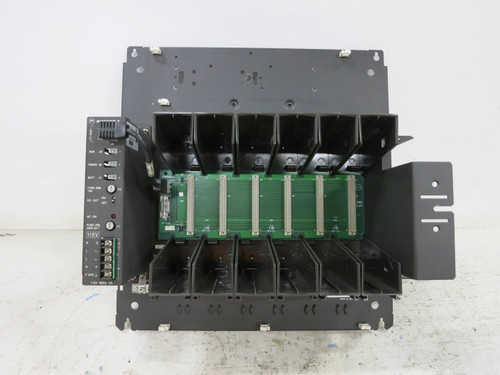 Motorola F6985A 6 Slot Rack Chassis PLC Module w/ FPN5128A Power Supply FRN5547A (DW1611-1)