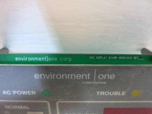 Environment One HD0013G01 Gas Analyzer HCC Display Board Eone Hydrogen Control (DW1729-3)