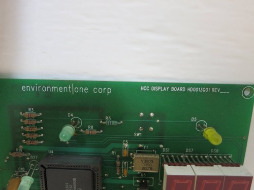 Environment One HD0013G01 Gas Analyzer HCC Display Board Eone Hydrogen Control (DW1728-1)