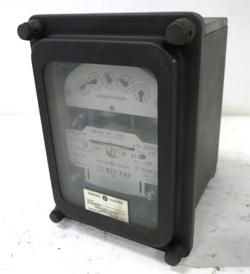 GE 700X63G142 Polyphase Watthour Meter Relay 3PH DS-63 Watt Hour 120V 3P3W 14400 (DW1773-4)