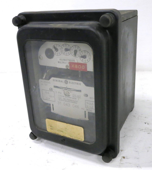 GE 700X63G241 2 Stator Watthour Meter Relay 3PH DS-63 Watt Hour 3000:5 5:1 120V (DW1771-2)