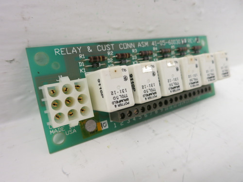 Cyberex 41-05-600302 Rev A Relay & CUST CONN ASM Board PLC Card Module (TK5429-7)
