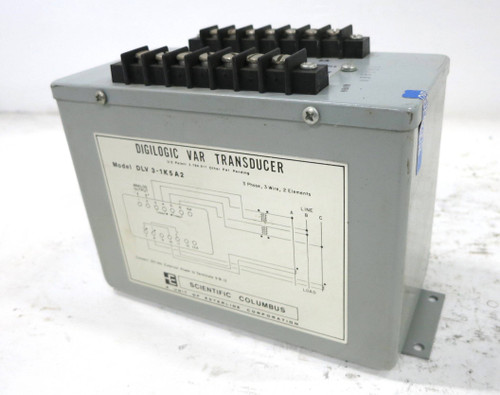 Scientific Columbus DLV3-1K5A2 Digilogic VAR Transducer 3PH 3W 120V Esterline (DW1819-1)