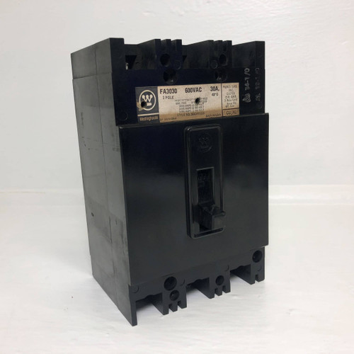 CH Westinghouse FA3030 30A Circuit Breaker 14ka @ 480/600V 3 Pole 30 Amp flaw (EM3867-14)