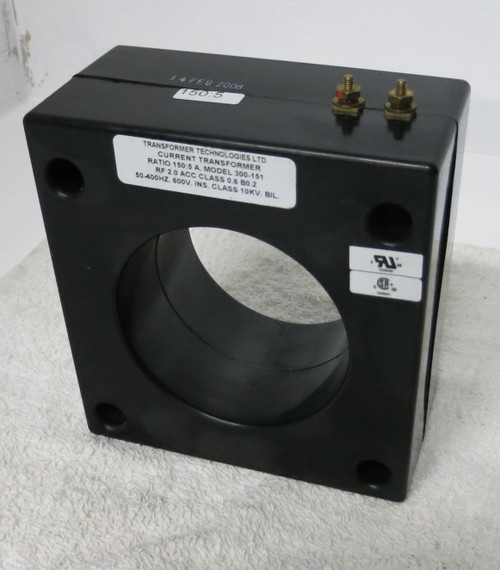 Transformer Technologies Ltd 300-151 Current Transformer Ratio 150:5 A 1.2 B0.2 (GA0110-7)