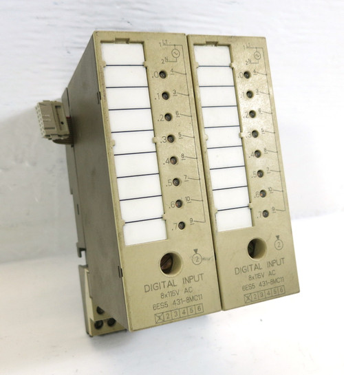 Siemens 6ES5 431-8MC11 Digital Input Modules w/ Base S5-100U 4318MC11 S5100U (DW2159-5)