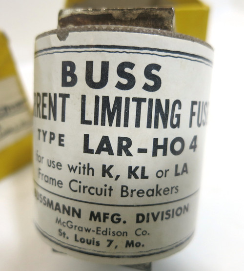 NEW Bussmann LAR-H04 Buss Current Limiting Fuse K KL LA Breakers LAR-HO4 LARH04 (DW2194-3)