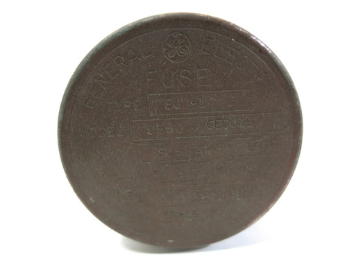 GE 9F60CED015 Fuse 15E Amp 5.5 kV Type EJ-1 15A General Electric 9F60 (DW2246-1)