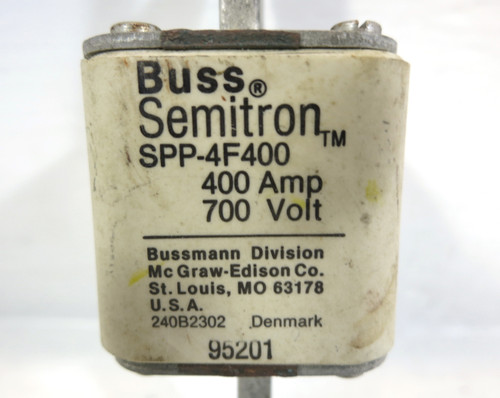 Buss Semitron SPP-4F400 400A 700V Fuse Bussmann SPP4F400 400 Amp (DW2263-2)