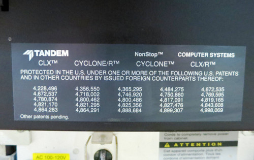 Tandem NonStop Himalaya K-Series Cyclone CLX/R Computer Systems Server w/ Boards (DW2275-1)
