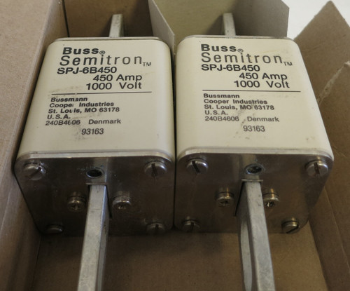 Buss Semitron SPJ-6B450 450A 1000V Fuse Bussmann SPJ6B450 450 Amp (GA0249-2)