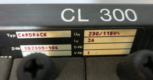 Bosch CL 300 PLC CardRack Chassis with Fan Rack 2A 052000-104 230/115 V 1V-Nr (GA0305-1)