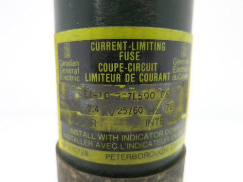 GE 397L0500-G6 Fuse 7E Amp 2.4 kV Type EJ-1C 7A Canadian General Electric (DW2474-6)