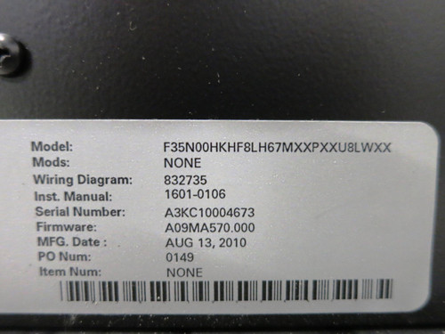 GE Multilin F35 Multiple Feeder Management Relay w Display Panel & Rack NO PLCS (DW2512-1)