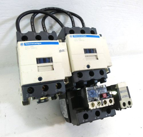 Telemecanique LC1D6511 Reversing Motor Starter LR2D3559 120V Coil LC1 D65 LR2D35 (DW2550-1)