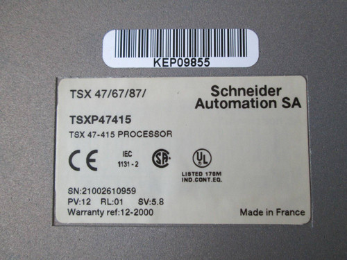 AEG Schneider TSXP47415 Processor Module TSX P47415 TSX 47 40 Modicon P 47 415 (EBI0150-8)