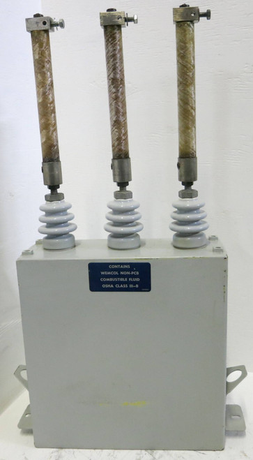 Westinghouse Dyna-VAC 1 N02300A15A 125kVAC 4160V 60Hz 60kV 3PH Capacitor w Fuses (GA0371-8)