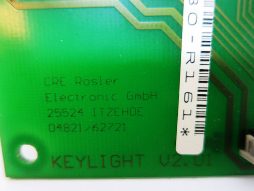 RCE Rosler 25524 ITZEHOE Control Display Board Sicomp PC-32F Keylight V2.01 (DW2610-1)
