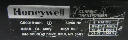 Honeywell Transformers C5001B1009 Current Transformer Ratio 1200:5A CT 10kV (GA0392-6)