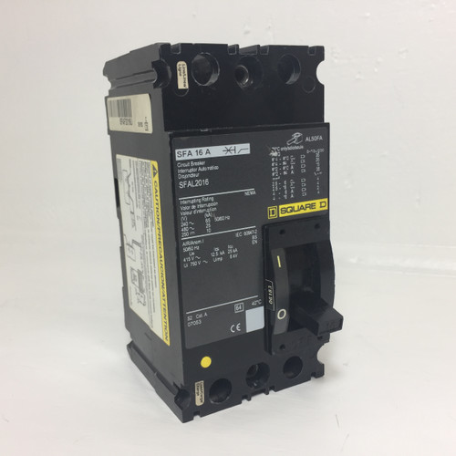 Square D SFAL2016 16A Circuit Breaker Black Label 480 VAC 2 Pole 16 Amp S2 2P (EM4137-1)