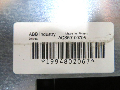 ABB ACS60100705 60 HP AC VS Drive ACS-600 ACS-601 480V 60HP 84A ACS601-0070-5 (DW3154-1)