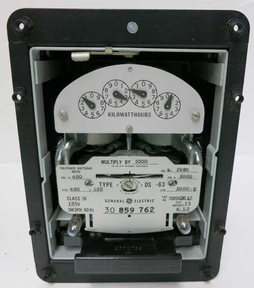General Electric 700X63G17 Polyphase Watthour Meter 3PH DS-63 Relay GE Watt Hour (GA0510-1)