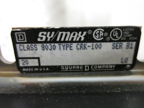 NEW Square D Sy/Max 8030 CRK-100 I/O Rack Assembly Module Ser B1 PLC Chassis (DW3254-2)
