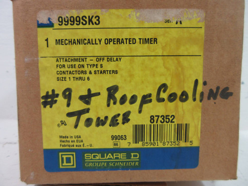 New Square D 9999-SK3 Mechanically Operated Timer Ser A for Type S Starter NIB (TK4527-2)
