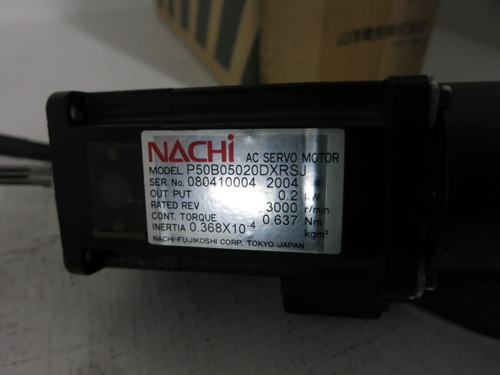 New Sanyo Denki P50B05020DXRSJ Nachi AC Servo Motor 0.2 kW 3000-RPM NIB (GA0696-1)