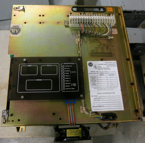Allen Bradley 1334-EOB-NW 10 HP AC VS Drive 460V 12 kVA 15A 1334-E0B VFD (GA0744-1)