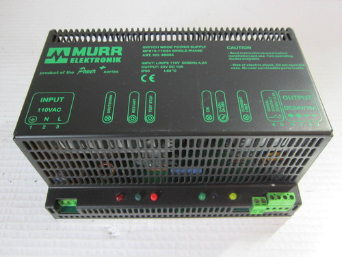 Murr Elektronik Switch Mode Power Supply MPS10-110/24 Single Phase Output 24V DC (EBI3095-7)