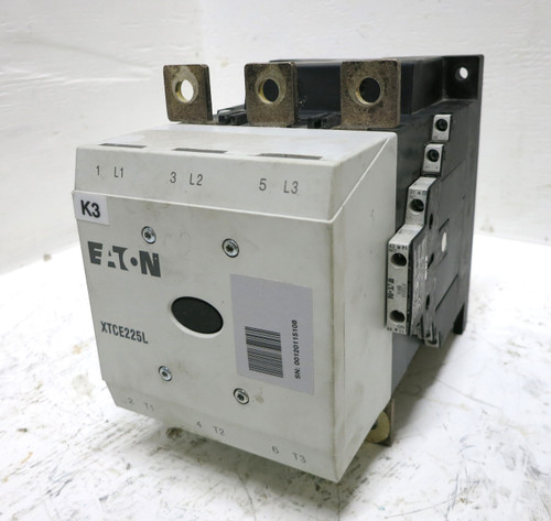 Eaton XTCE225L 225A Motor Contactor 24-48VDC Coil 150 HP @ 460V 3P XTC(E)(S)225L (GA0867-28) Eaton XTCE225L 225A Motor Contactor 24-48VDC Coil 150 HP @ 460V 3P XTC(E)(S)225L (GA0867-28)